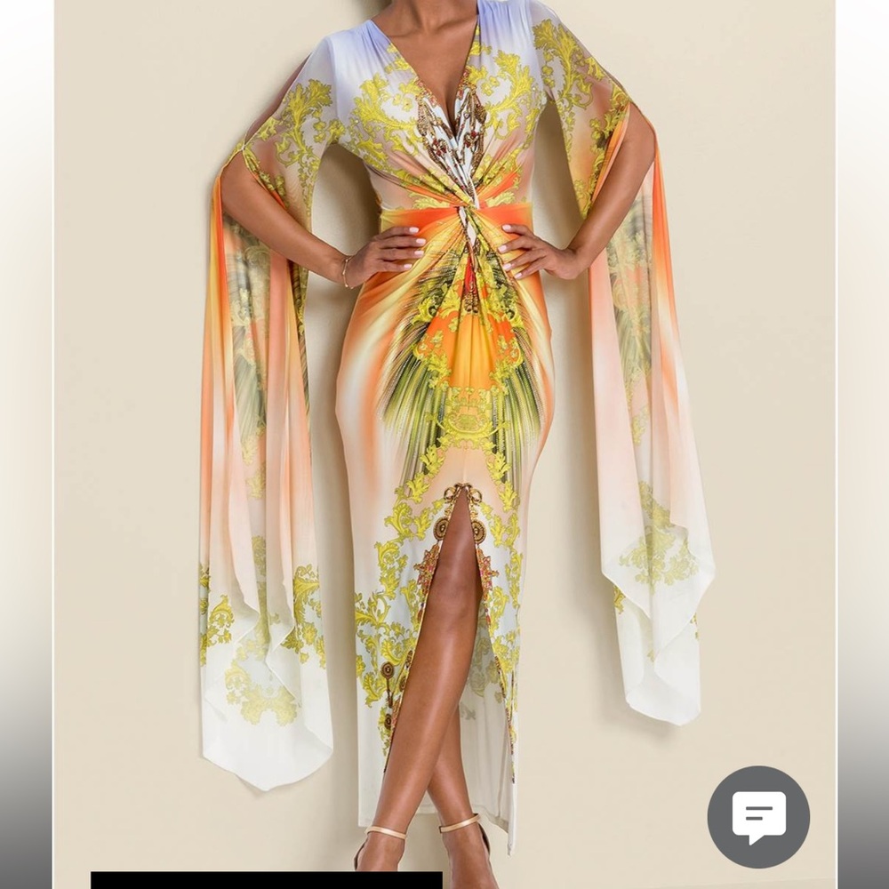 Printed Maxi W/Split - image 1